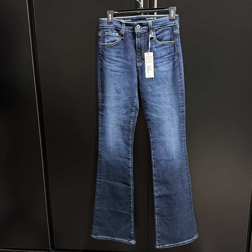 Big Star B-type 03 boot cut blue jeans,5 pocket inseam 33